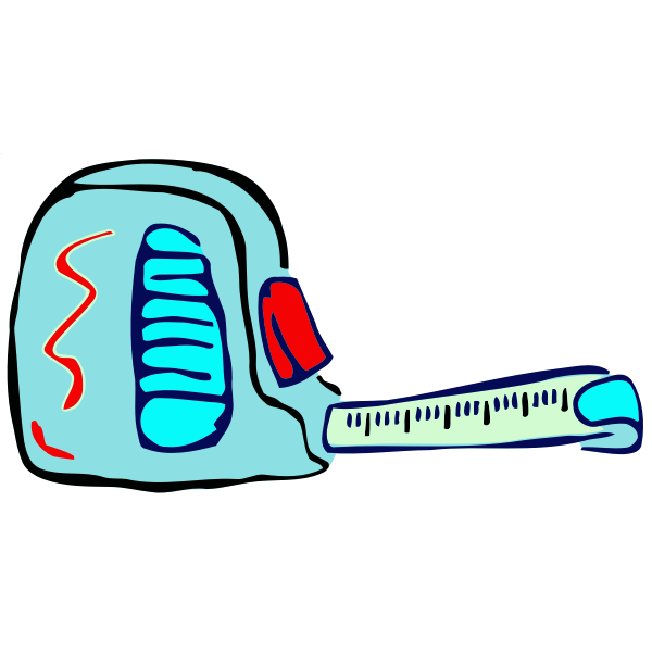 Roughly drawn tape measure