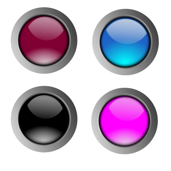 Round glossy buttons vector drawing