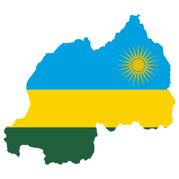 Rwanda Flag Map