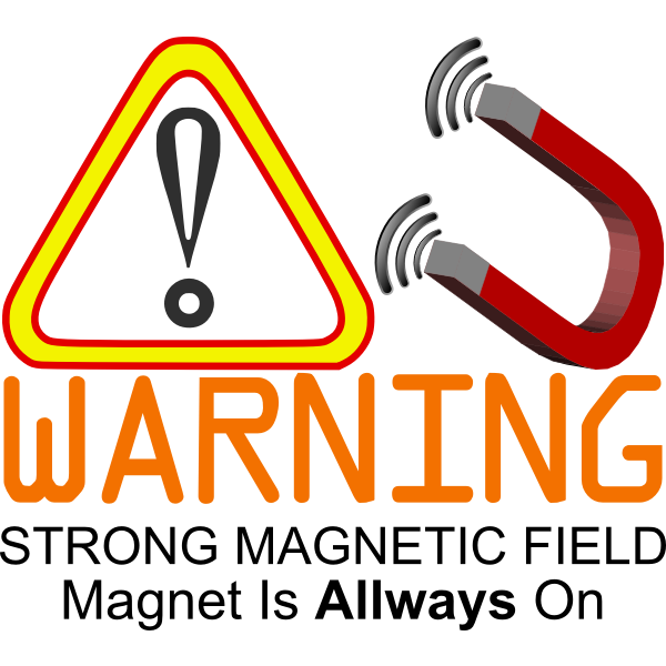 Strong magnet warning sign vector image