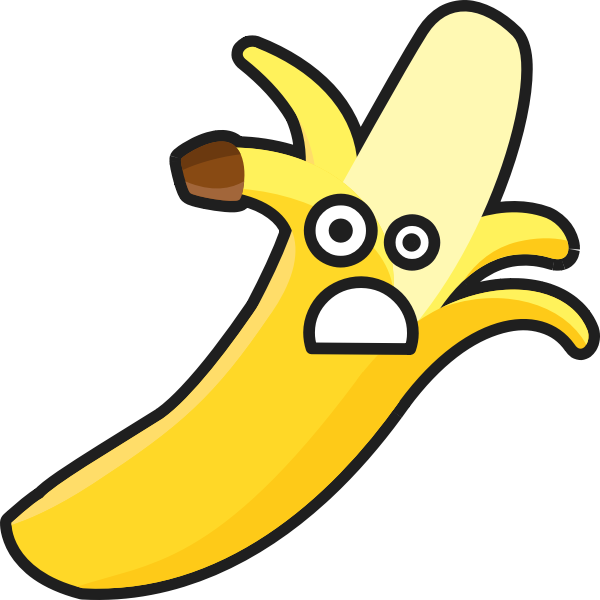 Sad banana vector illustration