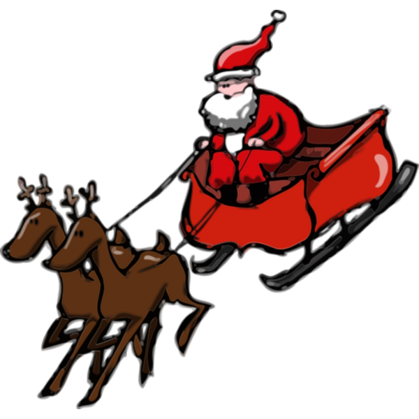 Santa gift card vector clip art