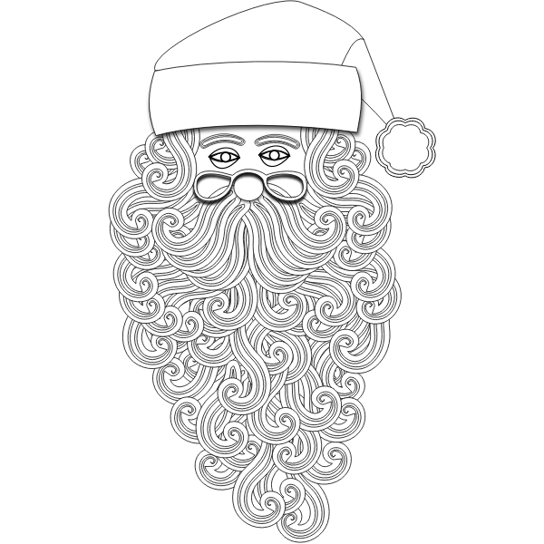 Santa Claus outline vector