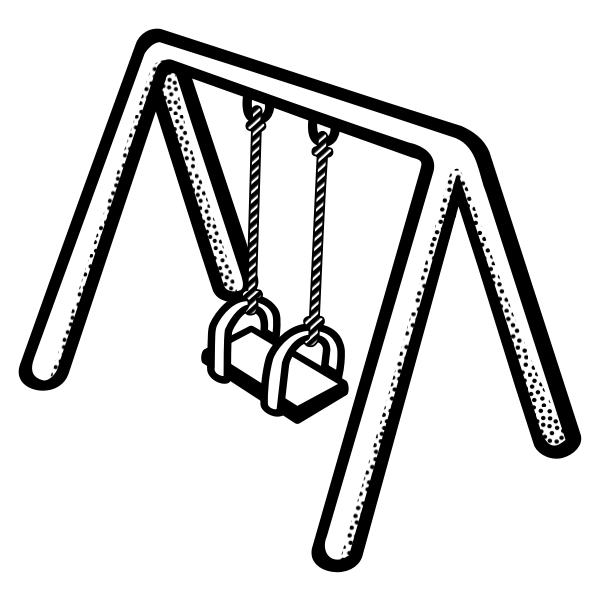 Kid's swing vector clip art