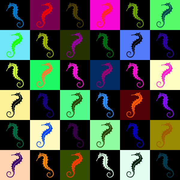 SeahorsePatternMulticoloured