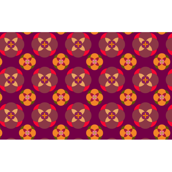 Colorful floral design pattern