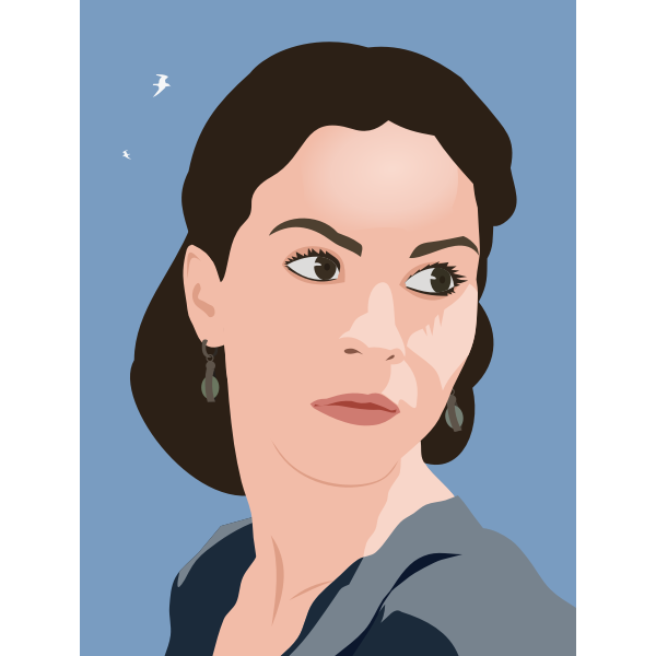 Woman vector portrait