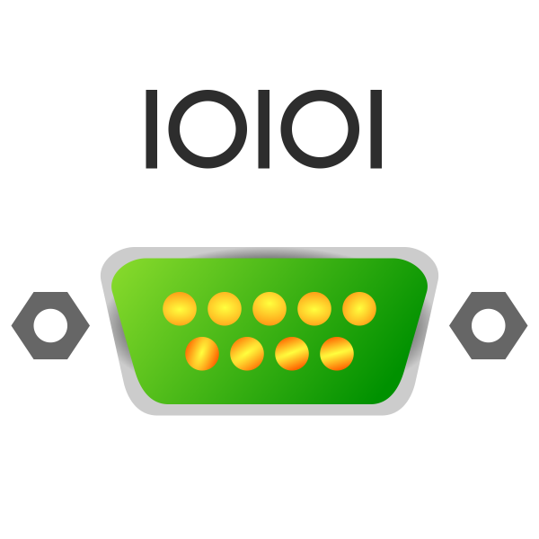 Serial port icon vector image