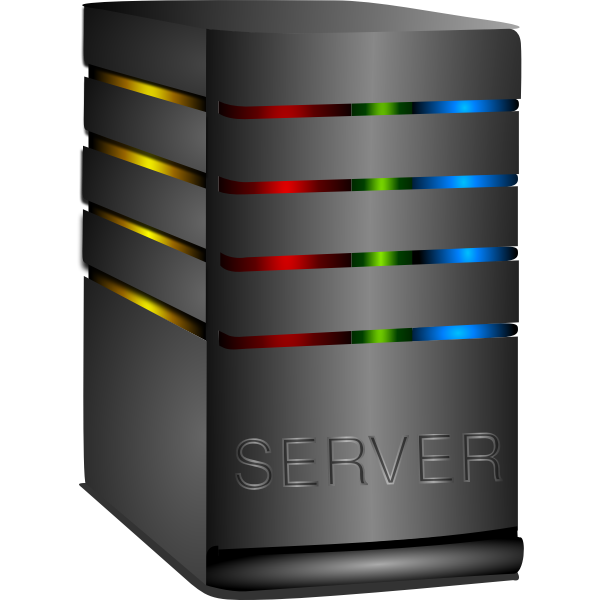 Shiny computer server vector image