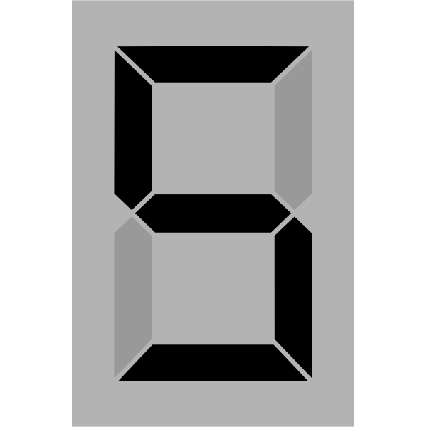 Seven segment display gray 5