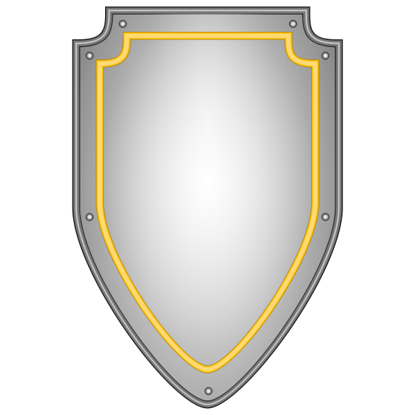 Vector illustration of blank metal shield