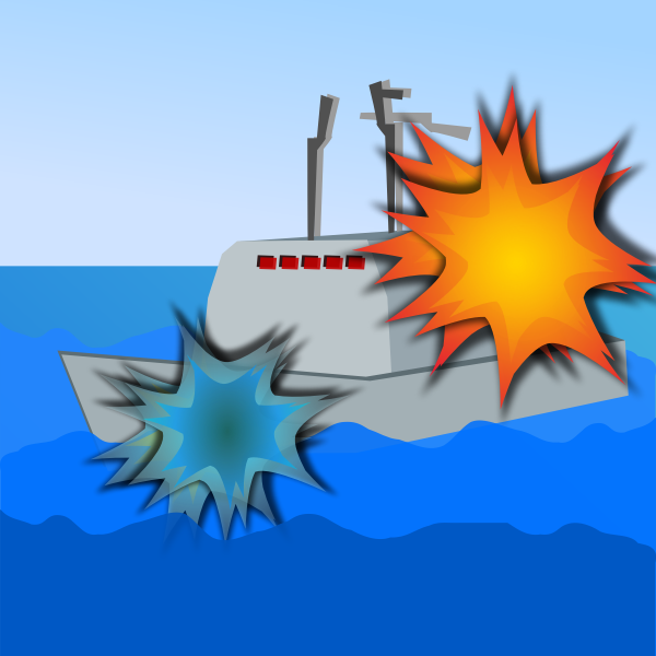 Ship Sea Battle Vector Image