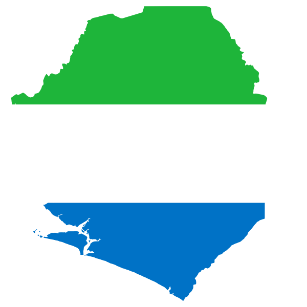 Sierra Leone Flag Map