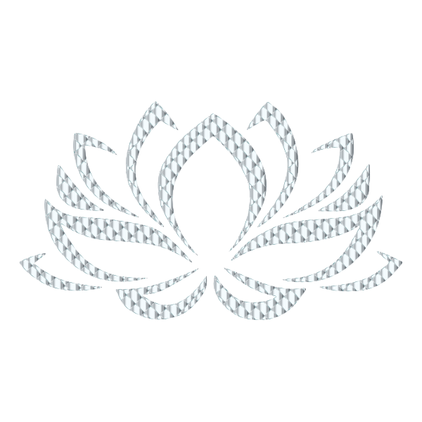 Silver Lotus Flower No Background