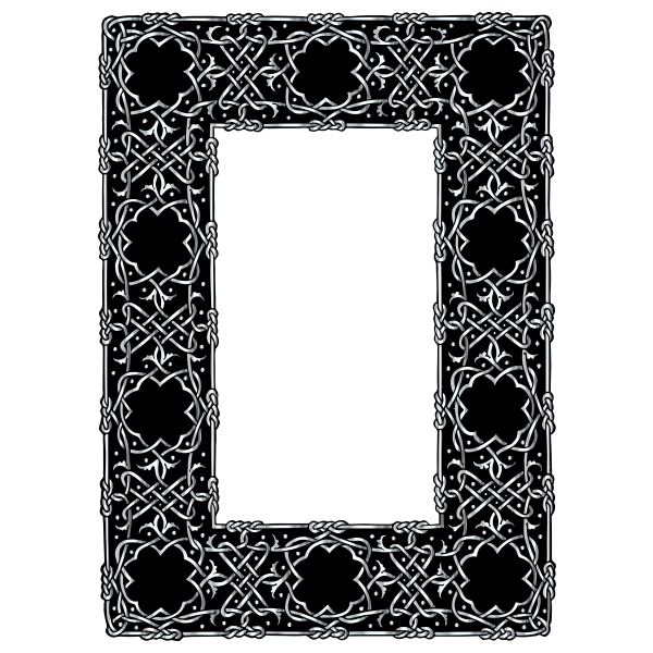 Silver Ornate Geometric Frame