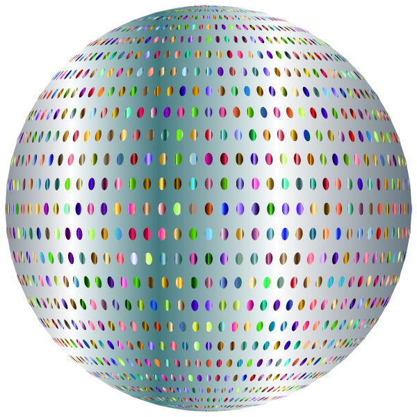 Silver Polka Dots Sphere