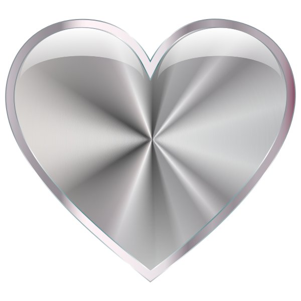 Silver Radiating Heart