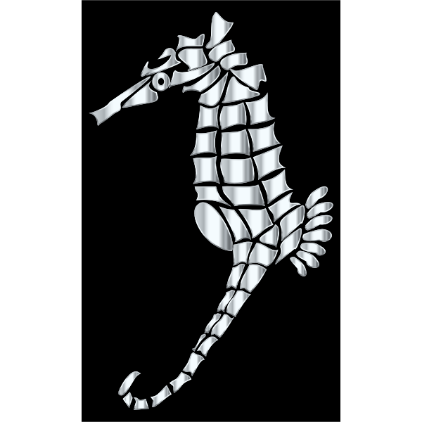 Stylized Seahorse Silhouette