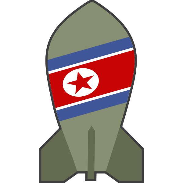 Vector graphics of hypothetical North Korean nuclear bomb