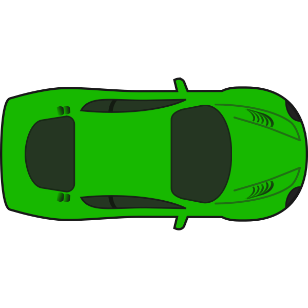 Green racing car vector illustration