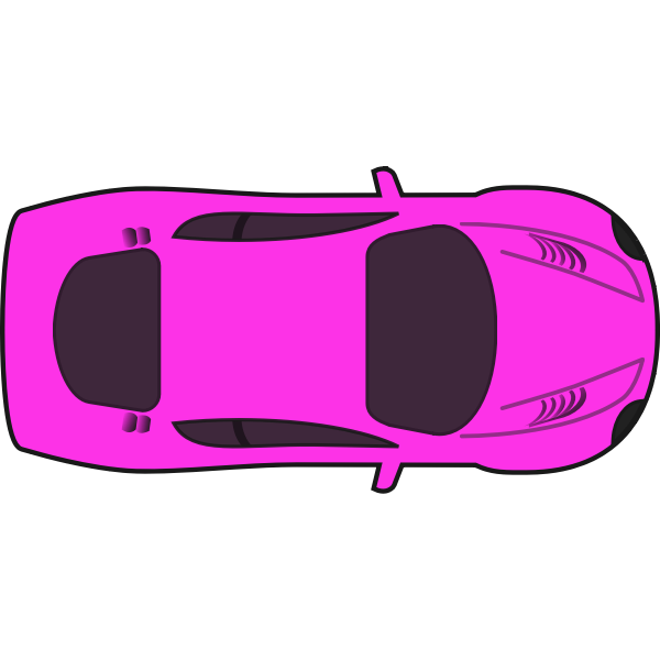 Pink racing car vector clip art