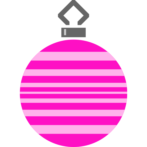 Stripy pink bauble