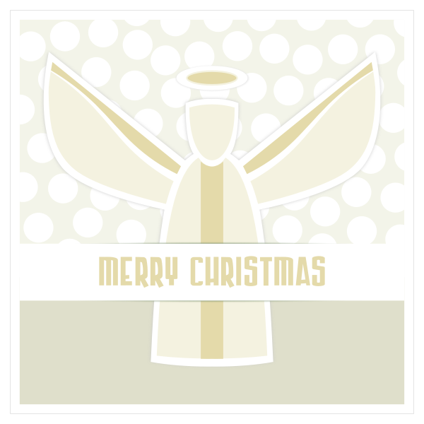 Angel greeting card vector clip art