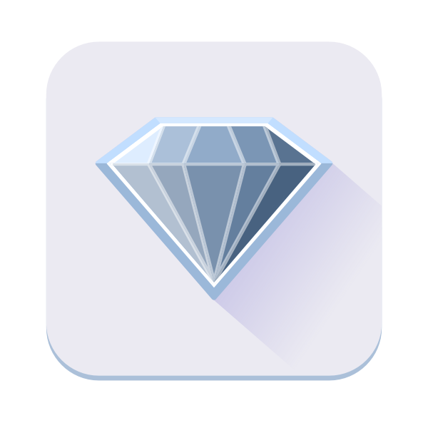 Single blue diamond icon vector image