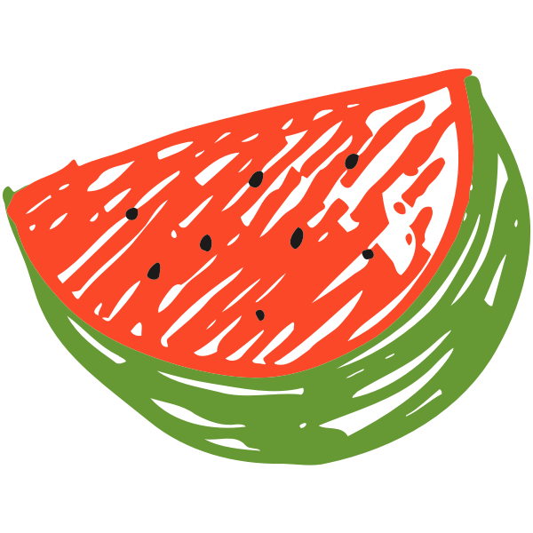 Sketched watermelon