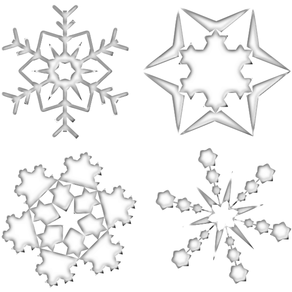 Four snowflakes