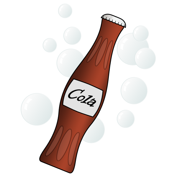 Vector illustration of small soda bottle