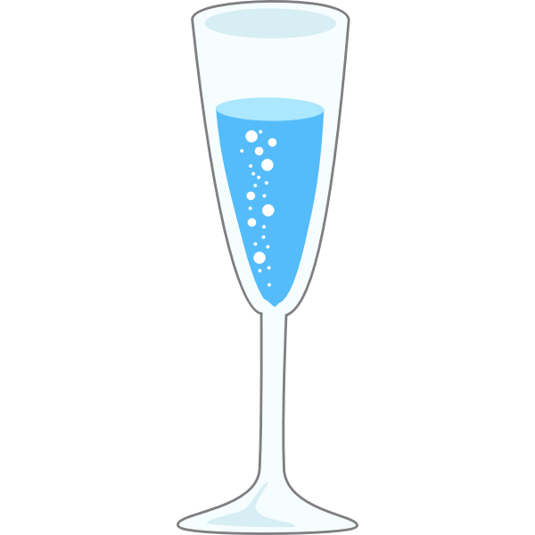 Glass of bubbly vector illustration