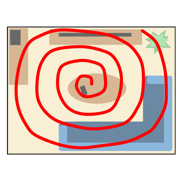 Spiral search pattern illustration