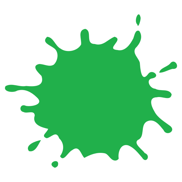 Splat in green color