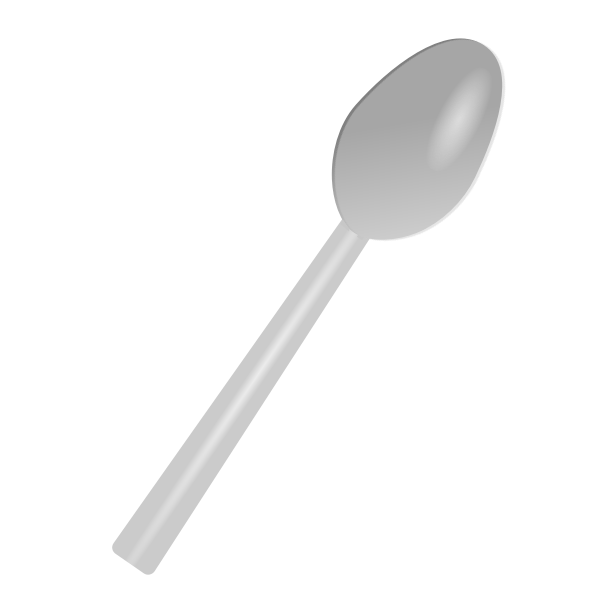 Plastic spoon vector illustration