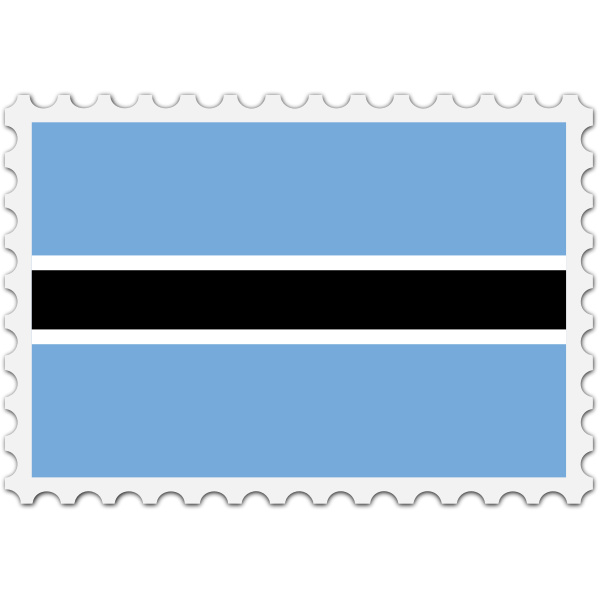 Botswana flag stamp