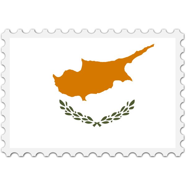 Cyprus flag stamp