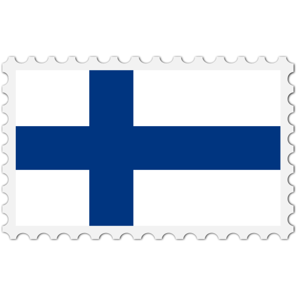 Finland flag stamp