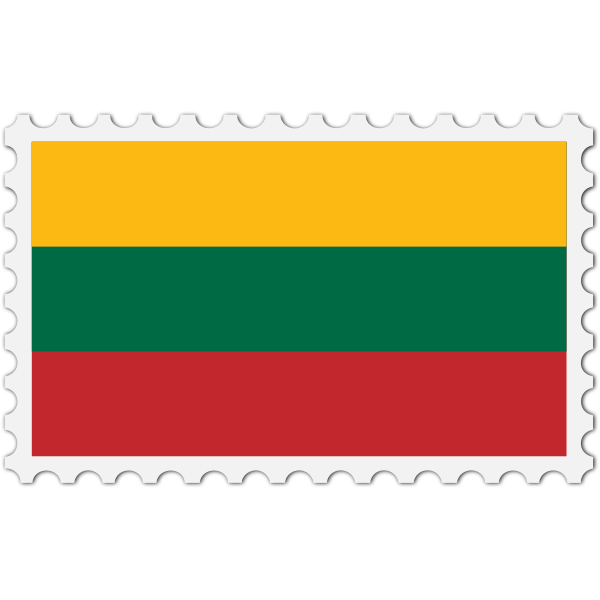 Lithuania flag stamp