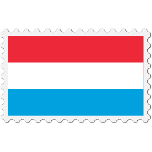 Luxembourg flag stamp