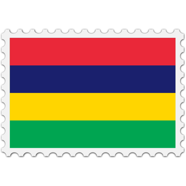 Mauritius flag stamp