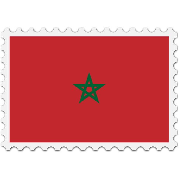 Morocco flag stamp