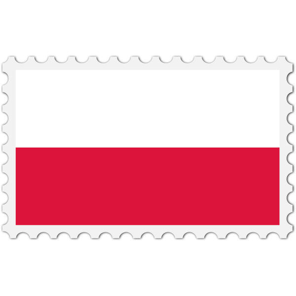 Stamp Poland Flag