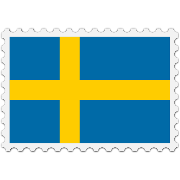 Stamp Sweden Flag