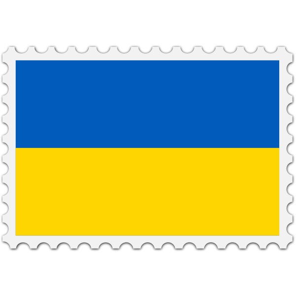 Stamp Ukraine Flag