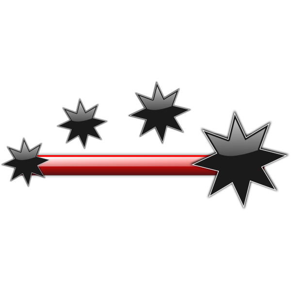 Black glossy stars vector illustration