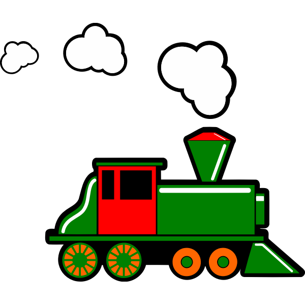 Steam train in color