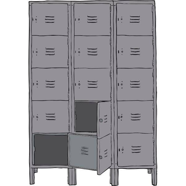 Vector image of lockers