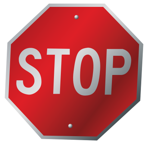 A stop sign