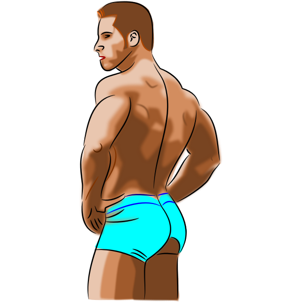 Vector illustration of body builder